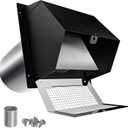 pbugac 4" Dryer Vent Hood, Galvanized Steel Exterior Cover with Backdraft Damper & Screen, Foam Seal Ring, Screws and Foil Tape