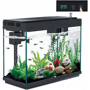 BARKBUDDY Fish Tank 2.5 Gallon Aquarium Kit, Self Cleaning Fish Tank, 7-Color Light 3-in-1 Quiet Pump Betta Fish Tank, Gold Fish Aquarium Starter Kit with Filter for Home, Office Corner