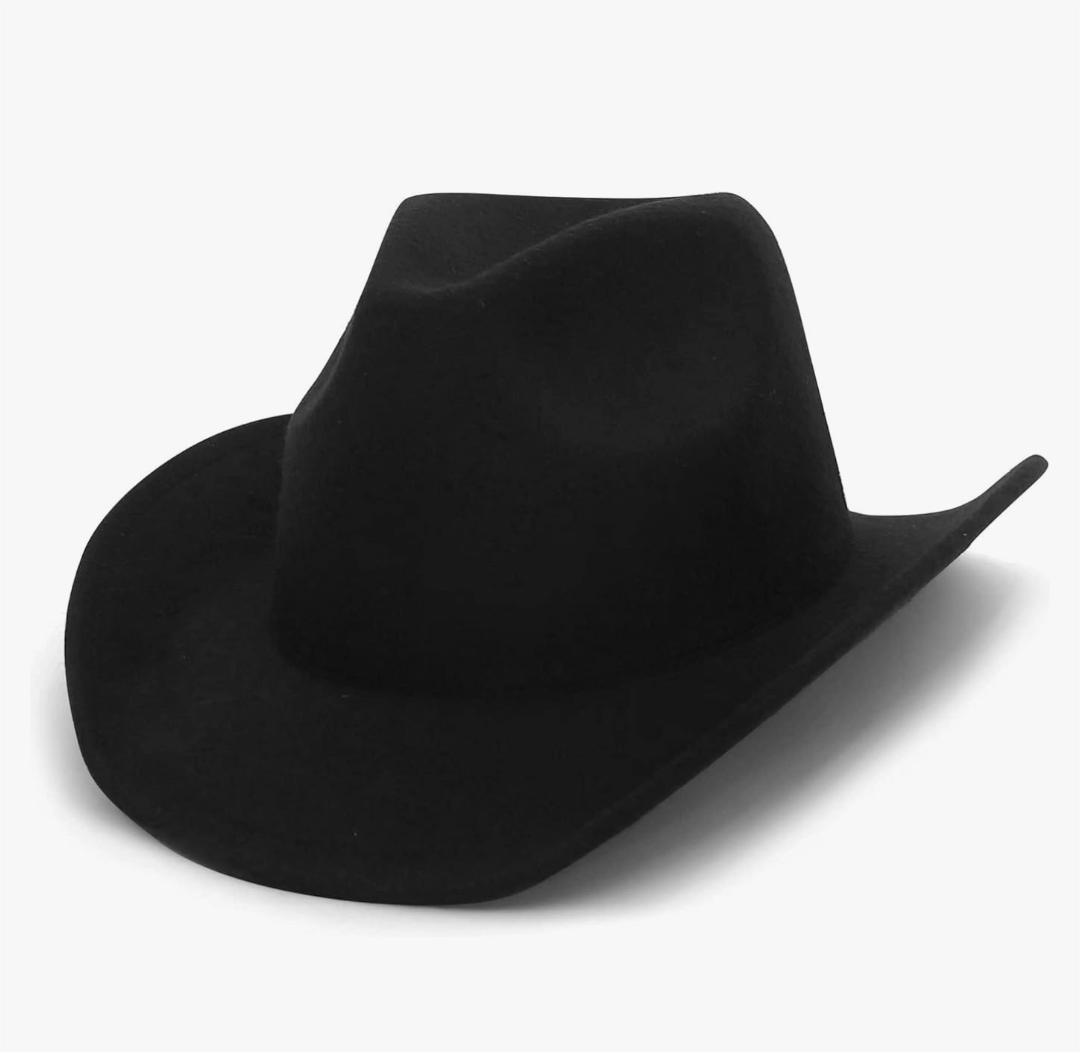 Wool Cowboy Cowgirl Hat for Men Women Classic Roll Up Brim Fedora Cowgirl Hat Western Cowboy Hat