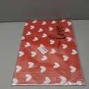 JarThenaAMCS 50 Sheets Valentine's Day Paper Placemat Love Heart Place Mat Red White Disposable Table Mat for Party Dinner Table, 11 x 17 Inch