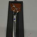 JASON 7" 50 Teeth Thinning Dog Grooming Blending Scissor, Ergonomic Pet Grooming Thinner Blender Shears Cat Trimming Texturizing Kit with Offset Handle and a Jewelled Screw 30% Thinning Rate Christmas