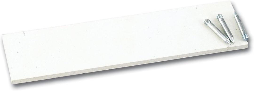 Champion Sports Official Size Pitcher's Plate with Metal Spikes, White, 24" x 6" x 1" (80)