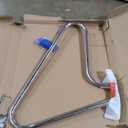 Pool Handrail 48"x 36", Rustproof Pool Handrail for Swimming Pool 370LBS Load Capacity, 304 Stainless Steel with Blue Grip Cover & Accessories