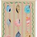 JINYO Seashell Wall Decor, Colorful Seashell Coastal Beach Wall Art Poster, Ocean Room Decor, Preppy Beach Room Decor Canvas Prints Wall Decor for Home Office, 12x16 Inches