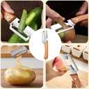 2026 New Vegetable Peeler With Wooden Handle,Vegetable Peeler,2-in-1Vegetable Peeler with Wooden Handle and Bottle Opener,Kitchen Gadgets Tool for Peeling Potato Carrot Veggie Peeler (3PC)