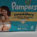 Pampers Swaddlers Diapers, Size 6 (23-44 lbs), 50 Count, Absorbent, Keeps Baby Dry and Comfortable, Skin Safe Disposable Baby Diaper 
