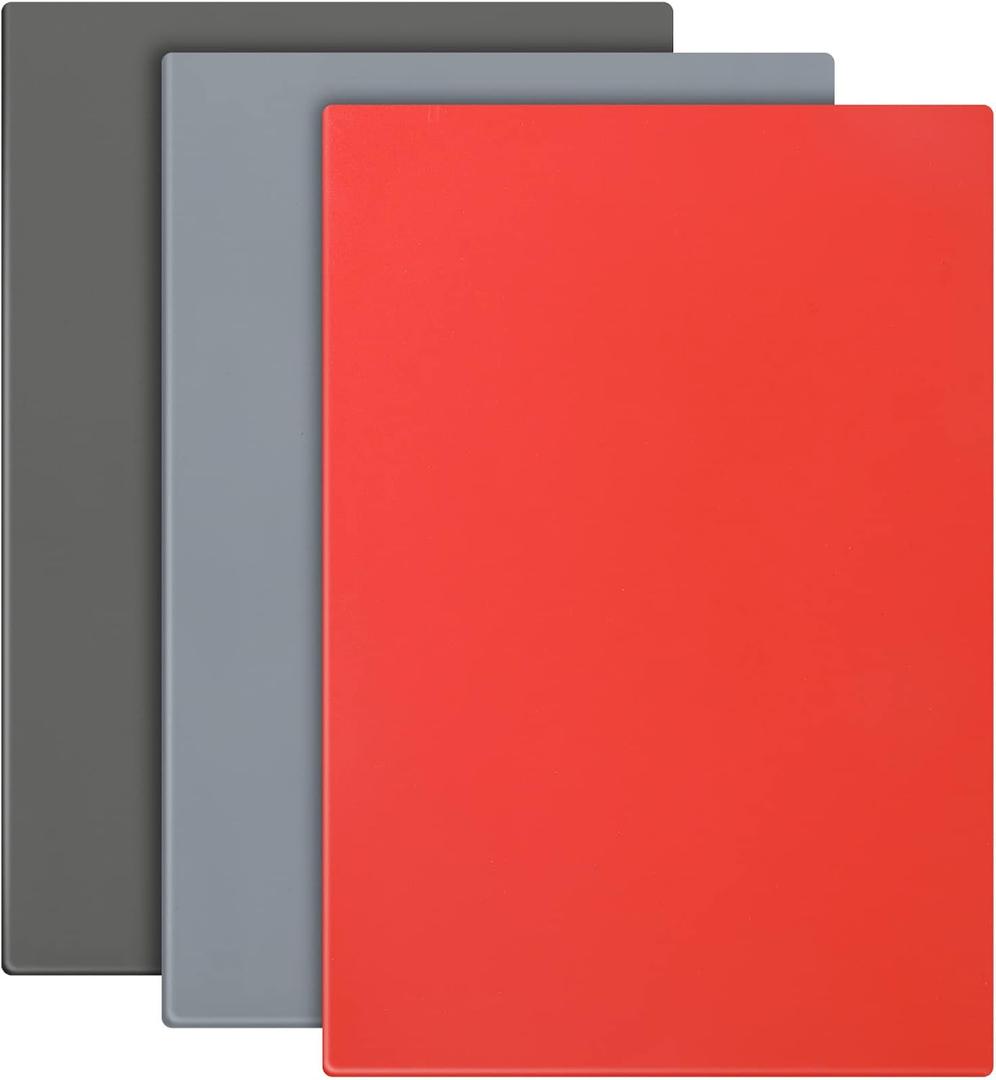 Tondiamo 3 Pcs Rubber Stamp Sheets for Laser Engraving Machine, A4 Rubber Stamp Sheets for Laser Cutter Soft to Make, 2.3 mm(Red, Dark Gray, Light Gray)