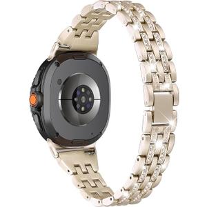 Bling Women Slim Band Compatible with Samsung Galaxy Watch 8 40mm 44mm/Watch8 Classic 46mm Dressy Wristbands