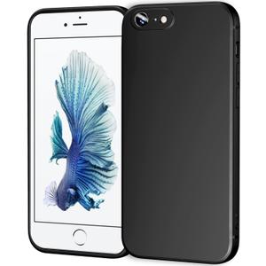 TENOC Phone Case Compatible with iPhone 6 & iPhone 6s, Black Case Anti-Fingerprint Protective Bumper Matte Cover for 4.7 Inch