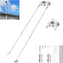 2025 Update Silver Plated High-End Ebusin 10" Extended Roof Bracket Supports Chimney Stove Pipe for DuraVent Triple Wall 6" I.D,Suitable for All Outer Diameters of 10", Stability Against Wind & Snow