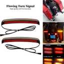 LED Saddlebag Tail Light Running Brake Sequential Turn Signal Lamp Fit for Harley Touring Road King Road Gilde Street Gilde Electra Glide Ultra Limited CVO 2014-2023 (Smoked Lens)