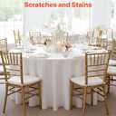 VEVOR White Round Tablecloths 10 Pack, 132 Inches in Diameter, Stain- & Wrinkle- Resistant, Machine Washable Table Clothes, Polyester Fabric Table Covers for Wedding, Party, Banquet, Formal Events