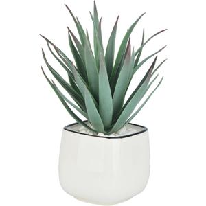 Artificial Succulents in Pots - Small Fake Plants Mini Succulent Agave Faux Plants Indoor for Boho Bathroom Decor, Bedroom, and Coffee Table Office Farmhouse Decoration