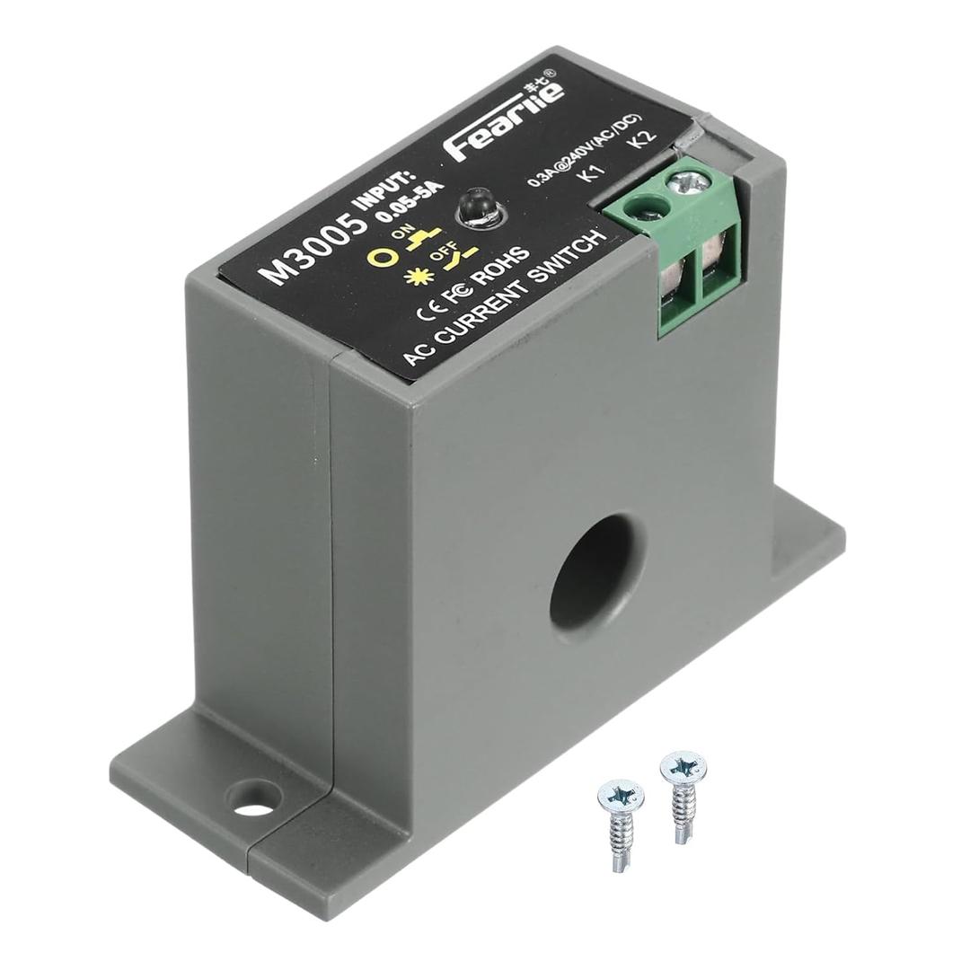 MECCANIXITY Miniature Current Switch 0.05-5A Normally Open AC Current Sensing Switch Sensor Monitoring Relay, M3005