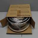 WEPSEN Mixing Bowls Set, 25PCS Khaki Mixing Bowls With Lids Set Stainless Steel Kitchen Large Nesting Metal Bowl 7QT to 1.5QT, Measuring Cups and Spoons for Prepping Cooking Serving