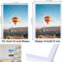 JCJMY 15x21.25 Puzzles Frame White, Wall Hanging 15 x 21.25 Picture Frame for 15 by 21.25 Poster Photo Canvas Picture Puzzles with Shatter Resistant Plexiglass, White