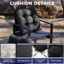 IASEAHK Outdoor Chair Cushions Set of 2, 19" x 19" x 5", Waterproof Outdoor Seat Cushions for Patio Furniture, Fade-Resistant Patio Chair Cushion, Dining Wicker Chair Pads for Porch Garden, Black