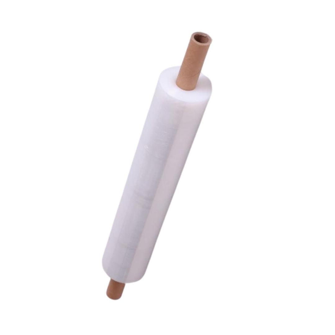 Box King SF208 Extended Core Stretch Film, 80 Gauge, 1000' Length, 20" Width, Clear