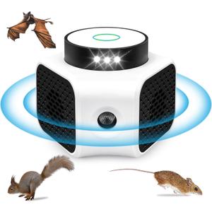 Mouse Rat Repellent Indoor, Ultrasonic Mice Repellent for House, Electronic Squirrel Repellent Plug-in for House Attic Garage RV Basement Barn