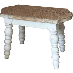 dwellington Wooden Bathroom Farmhouse Step Stool, Wood Foot Stool for Adults Kids, Bedside Step Plant Stand for Kitchen