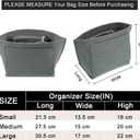 Felt Purse Organizer Insert for Longchamp Le Pliage M Handbag Insert (Light Grey, Medium)