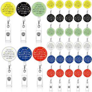 36 Pcs CNA Week Appreciation Gifts May You Be Proud of The Difference ID Badge Holder Reel with Clip Thank You Gifts for Coworker Teacher Staff Nurse Party Favors (Colorful)