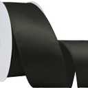 Black 2.5 Inch 25 Yards Satin Wired Ribbon for Gift Wrapping,Bows Making,Home Decor,Wreaths,Garland,Crafts,Christmas Tree Bows