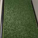 FURWAY Dog Grass Pad with Tray Artificial Grass Puppy Pee Pad for Dogs, Reusable 4-Layer Training Potty Pad with Tray, Quick Absorbent Indoor & Outdoor Portable Dog Patio Potty ( 35.4"x23.6")