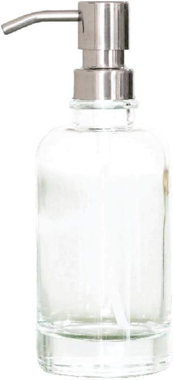 NXZQPYBJ Glass Lotion Soap Dispenser,Bottle with Stainless Steel Pump for Bathroom Kitchen Refillable Liquid Pump-10.6OZ/11.3OZ-2Colors Soap dispensers,