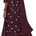 LOZ 2 Piece Dress Sets for Women Spaghetti Strap Dress with Sheer Cardigan, XL Burgundy 