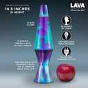 The Original Lava Lamp - 14.5" Aurora Borealis Classic Liquid Motion Lamp - Purple Wax and Blue Liquid 