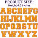 SOYCEV 4.5" Iron on Letter Patches Varsity Letters Large Chenille Letterman Jacket Patches for Clothing/Jacket/Varsity/Bag (Yellow, G)