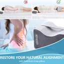 foverhom Memory Foam Knee Pillow,Orthopedic Leg Pillow for Sciatica Relief,Back Pain, Pregnancy, Leg Pain, Hip Pain and Sciatica Relief, Grey