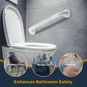 Grab Bars for Shower, 2 Pack 20-Inch Anti Slip Shower Handles for Elderly, Safety Shower Grab Bar, Stainless Steel Handicap Grab Bars for Bathroom (White 1" Diameter)