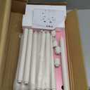 Furinno Turn-N-Tube 4-Tier Multipurpose Shelf Display Rack, Round Tubes, Pink/White