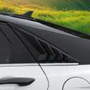 Blazeray for Hyundai Elantra 2024 2025 2026 Racing Style Rear Side Window Louvers Air Vent Scoop Shades Panel Cover Auto Exterior Decoration Trim Accessories 2PCS(Bright Black)
