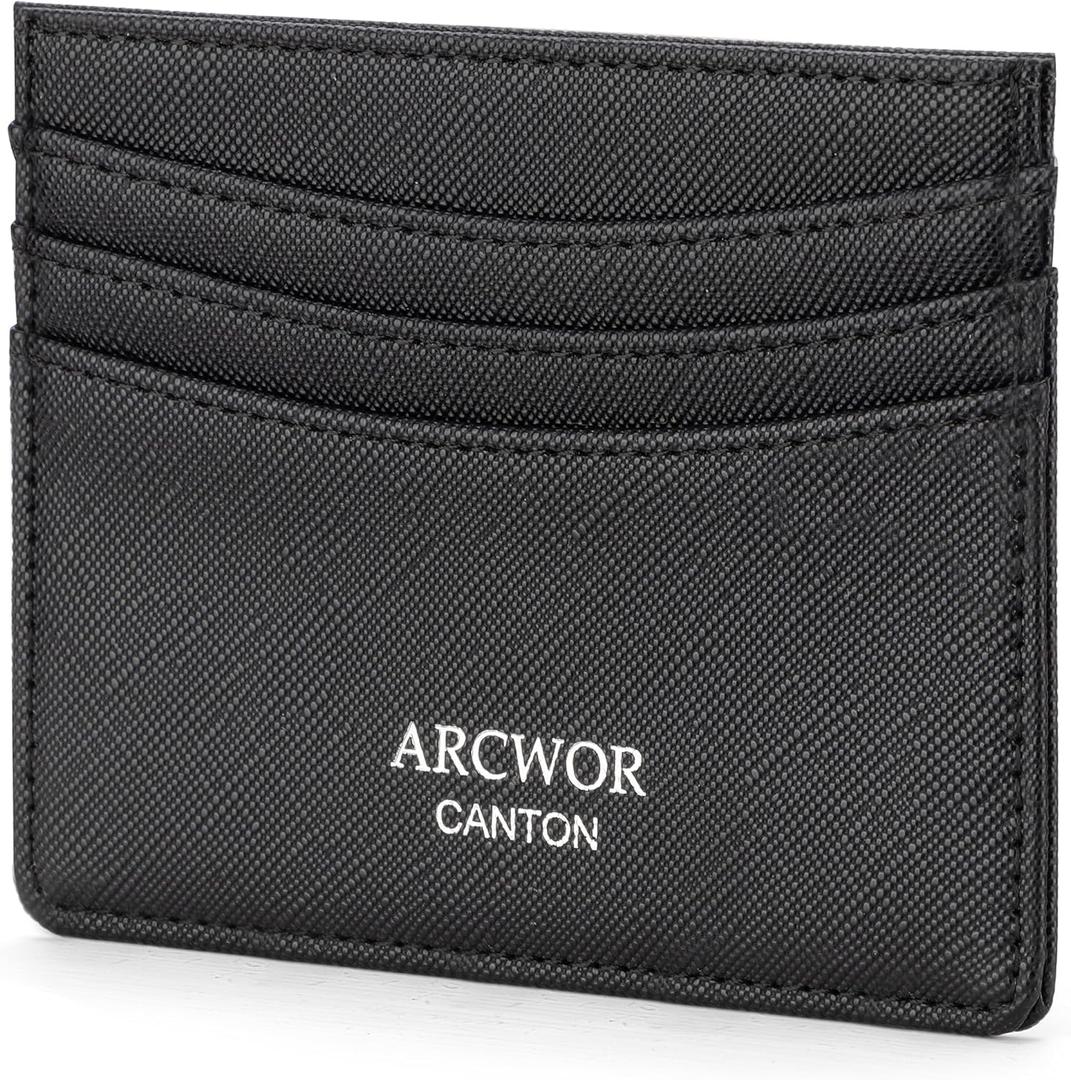 Slim Wallet Minimalist Front Pocket RFID Blocking Men and Women Leather Wallets