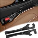 2PCS Car Seat Gap Filler Organizer,2026 Upgraded Car Seat Gap Plug with Storage Slot & Seats Belt Holes as Phone Holder,Universal No Drop Seats Guard for Cars Interior Accessories