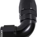 10AN 90 Degree Fittings For Braided Oil Fuel Line Black #4416