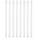 8 Pcs Tension Curtain Rods, No Drilling Adjustable Rods for Shower Curtains and Doors, Upgraded Ivory White Spring Rods 40-70 cm, Easy Installation, No Tools Required
