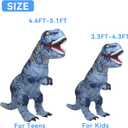 Servllcell Inflatable Dinosaur Costume for Kids/Teens,Halloween Costumes T Rex Blow Up Costumes for Boys Girls,Cosplay(Blue)