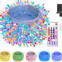 Minetom String Lights Color Changing - 22 Colors 66FT 200 LED Fairy String Lights with Remote,Twinkle Fairy Lights Indoor with 12 Lighting Modes, Pastel Easter Lights for Bedroom Classroom St. Patrick