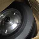 GICOOL 10" x 2.5" Flat Free Solid Rubber Tire with 5/8" Axle Bore Hole, 2 1/4" Hub, Replacement 4.10/3.50-4" for Hand Truck Dolly Trolley Garden Wagon Cart Generator, 2 Pack