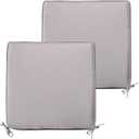 Patio Chair Cushions,22x22x3Inch Outdoor Chair Seat Cushion Set of 2,Waterproof Replacement Cushions with Ties,Couch Furniture Seat Pads with Ties-Light Gray