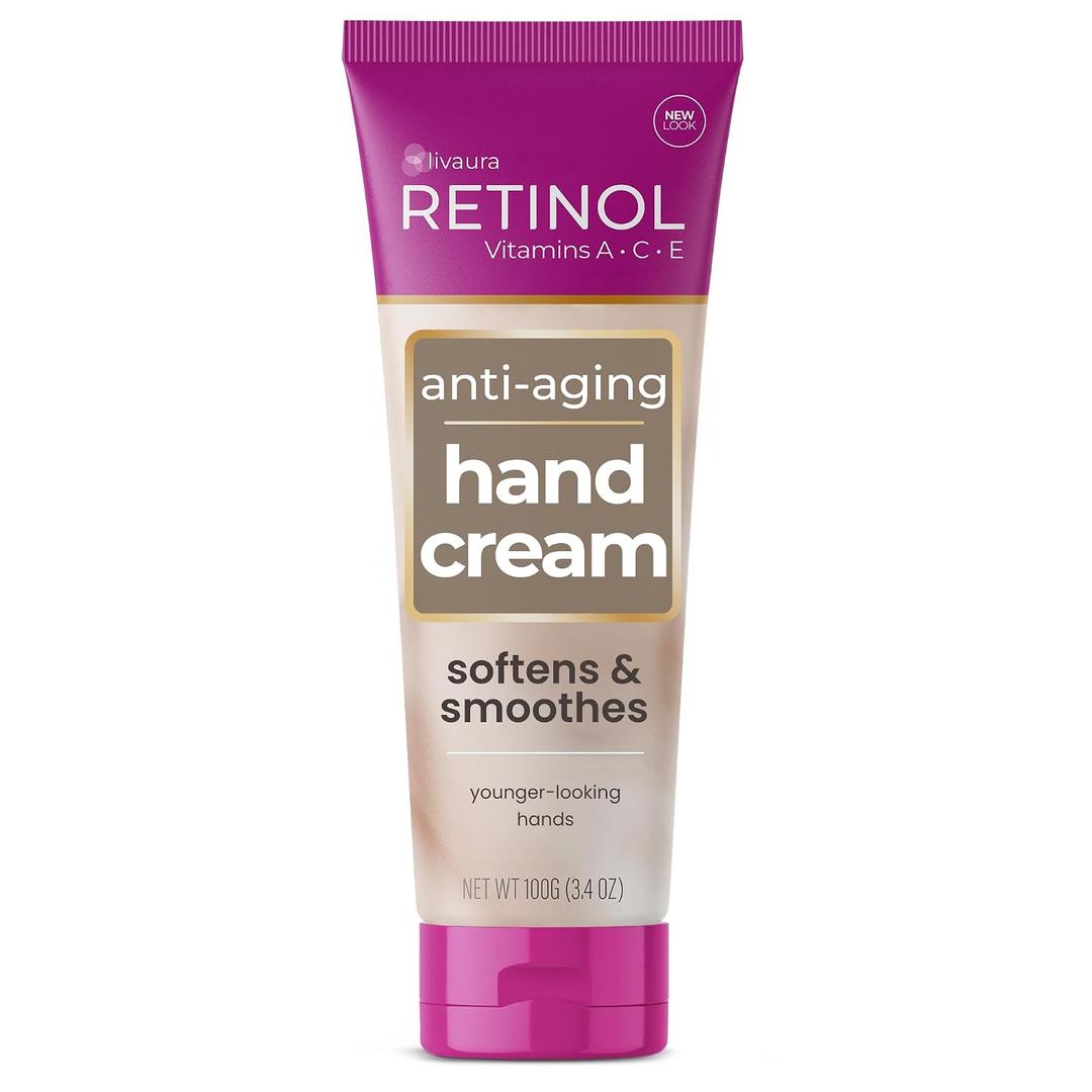 LIVAURA Retinol Anti Aging Hand Cream for Women - Hand Lotion, Dry Hands, 3.4oz
