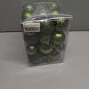 Christmas Ball Ornaments - 30pcs Shatterproof Christmas Ornaments Set Plastic Hanging Christmas Decorations for Xmas Tree Holiday Party Decor, 6 Styles in 4 Sizes (Light Green)