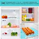 16 Pcs Refrigerator Liners Mats Washable, Refrigerator Mats Liner Waterproof Oilproof, Shinywear Fridge Liners for Shelves, Cover Pads for Freezer Glass Shelf Cupboard Cabinet Drawer (16 Blue)