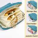 Tucnoeu 5-Layer Jewelry Pouch with Zipper, Small Travel Jewelry Case, Mini Travel Jewelry Bag for Rings, Bracelets, & Bangles with Tassel Zipper, Anti-Scratch & Portable Jewelry Bag