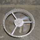 Caged Ceiling Fan Light with Remote, 21" Small Flush Ceiling Light with 3 Enclosed Blades and 6 Wind Speeds for Bedroom, Living Room (1095 Black)