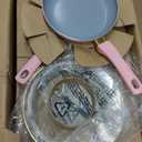 Paris Hilton Epic Nonstick Pots and Pans Set, Multi-layer Nonstick Coating, Tempered Glass Lids, Soft Touch, Stay Cool Handles, Made without PFOA, Dishwasher Safe Cookware Set, 12-Piece, Pink